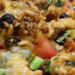 Delicious Cheesy Ranch Ground Beef and Rice Casserole Recipe finished dish