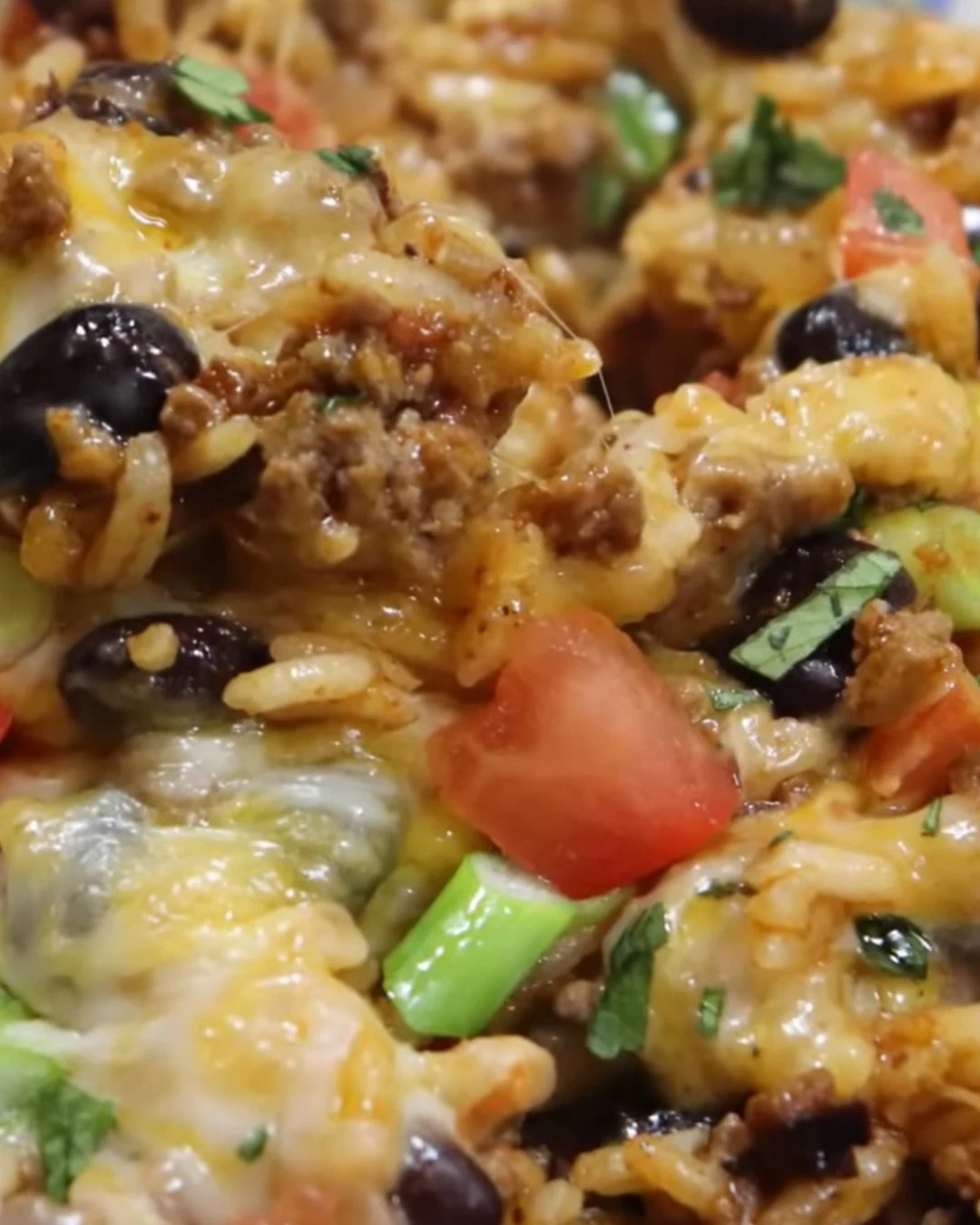 Delicious Cheesy Ranch Ground Beef and Rice Casserole Recipe finished dish