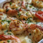 Delicious Cheesy Seafood Bake Recipe finished dish