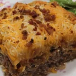 Delicious Cheesy Tater Tot Meatloaf Casserole Recipe finished dish