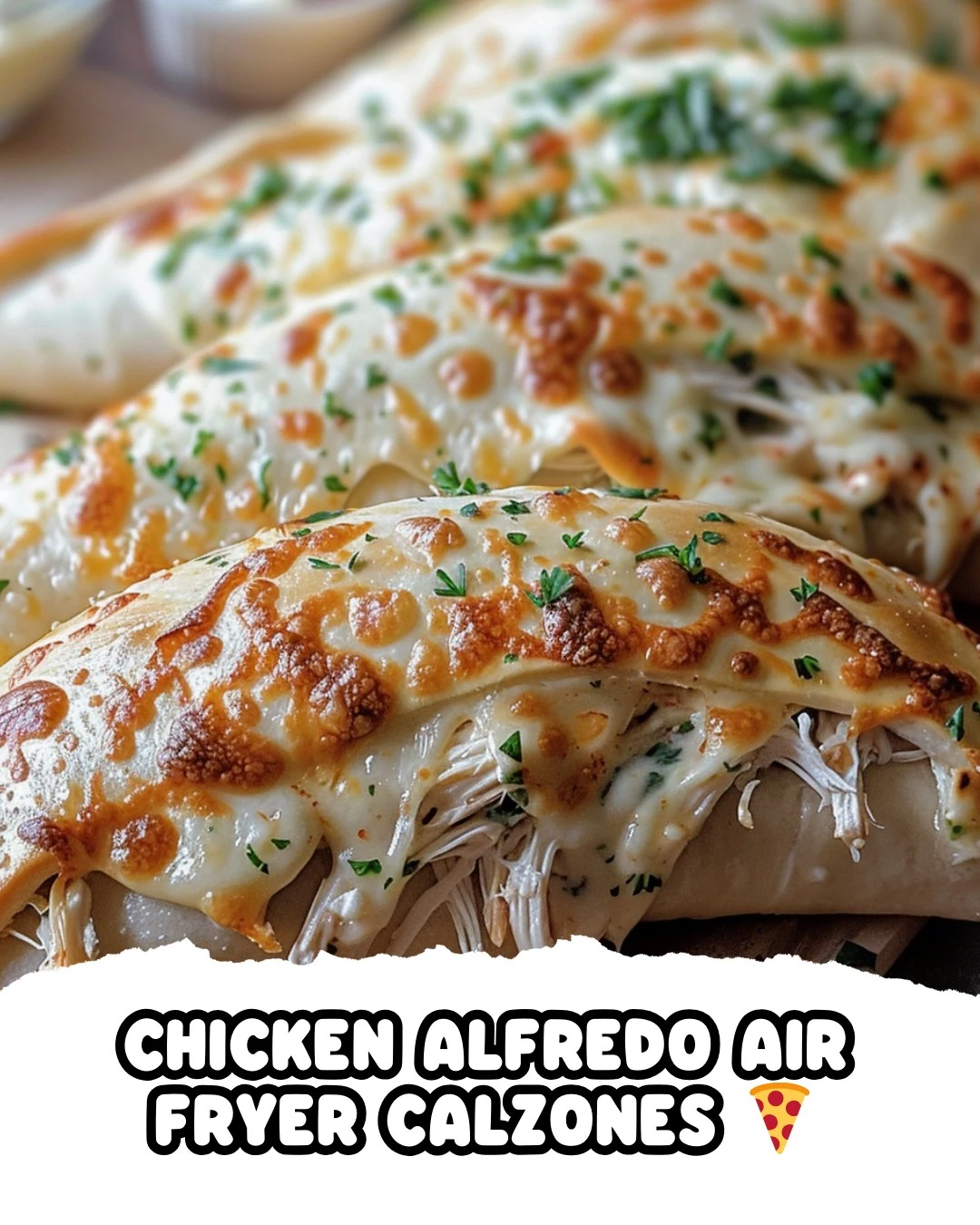 Delicious Chicken Alfredo Air Fryer Calzones Recipe
