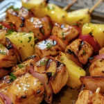Delicious Chicken and Pineapple Skewers Recipe finished dish