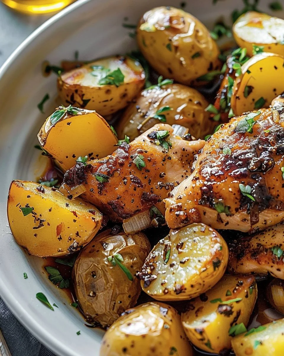 Delicious Chicken And Potato Skillet Recipe finished dish