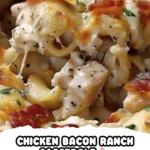 Delicious CHICKEN BACON RANCH CASSEROLE Recipe finished dish