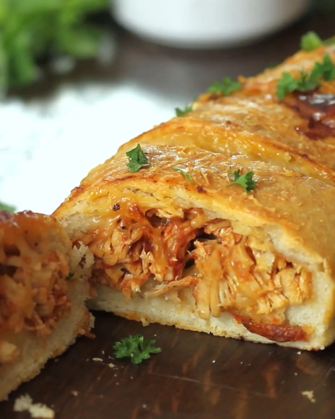 Delicious Chicken Bacon Ranch Stromboli Recipe finished dish