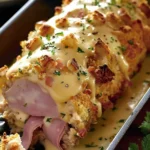 Delicious Chicken Cordon Bleu Meatloaf Recipe finished dish