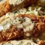 Delicious Chicken-Fried Chicken with White Gravy Recipe finished dish
