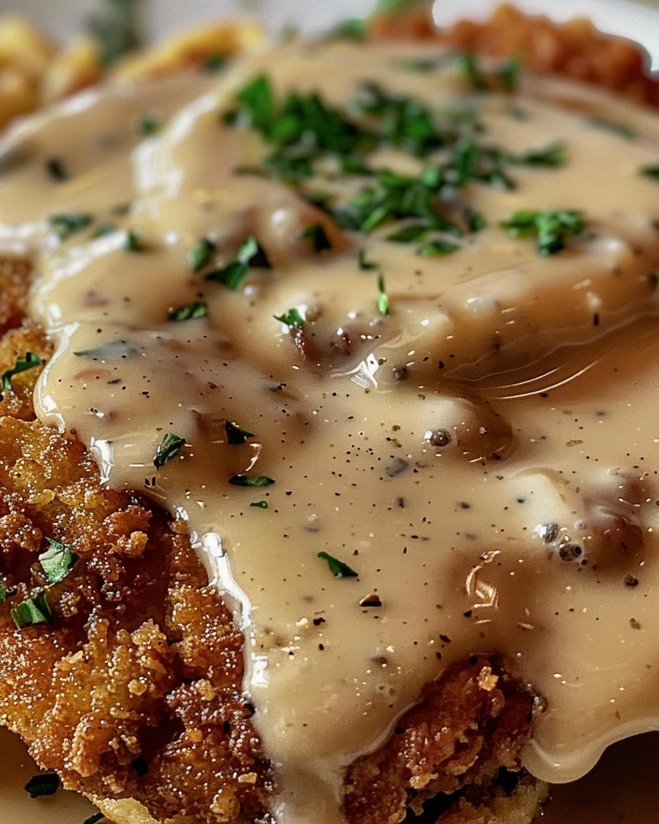 Delicious Chicken Fried Steak with Gravy Recipe finished dish