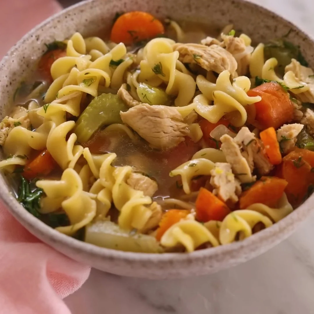Delicious Chicken Noodle Soup Recipe for Cozy Nights finished dish