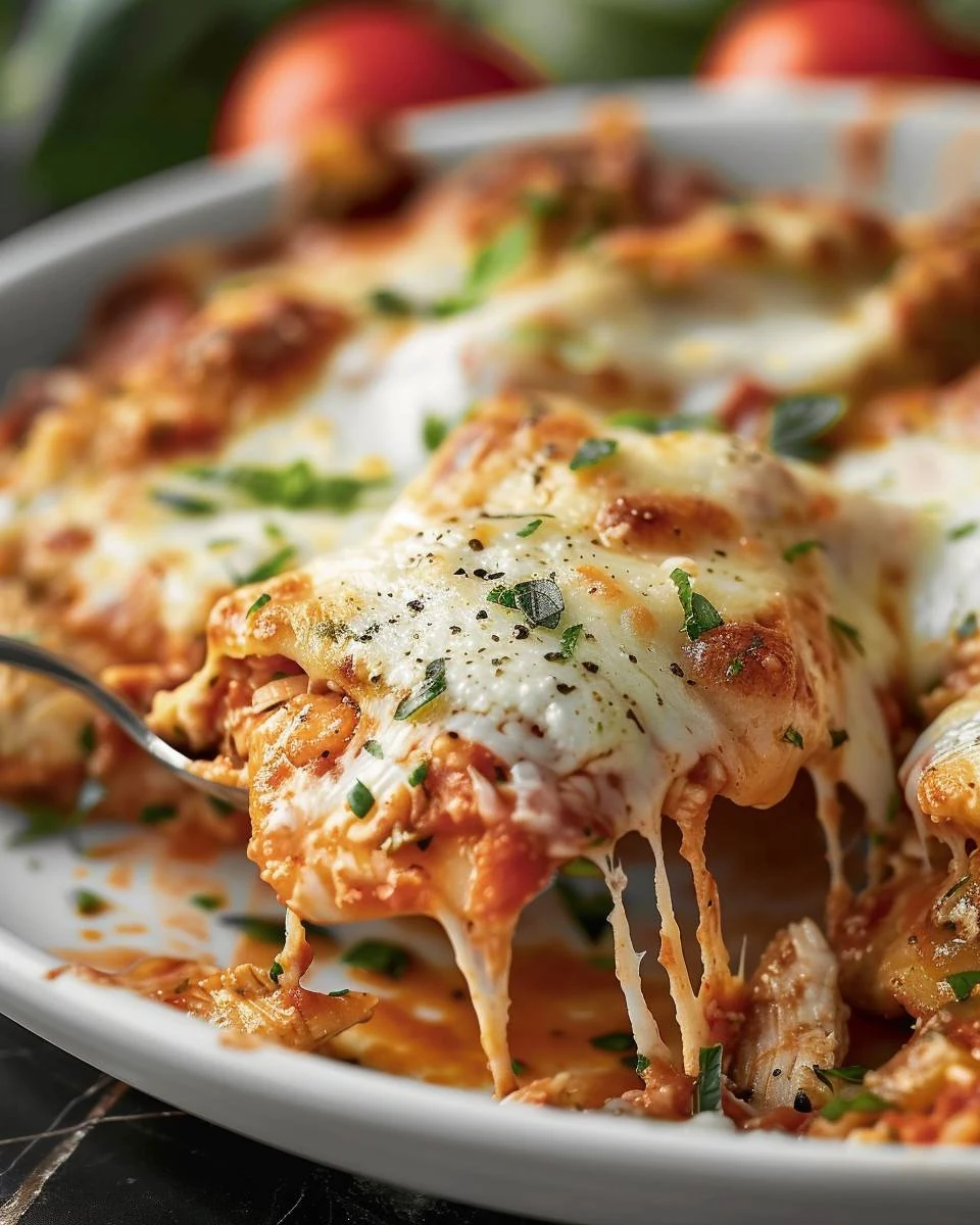 Delicious Chicken Parmesan Casserole Recipe to Try finished dish