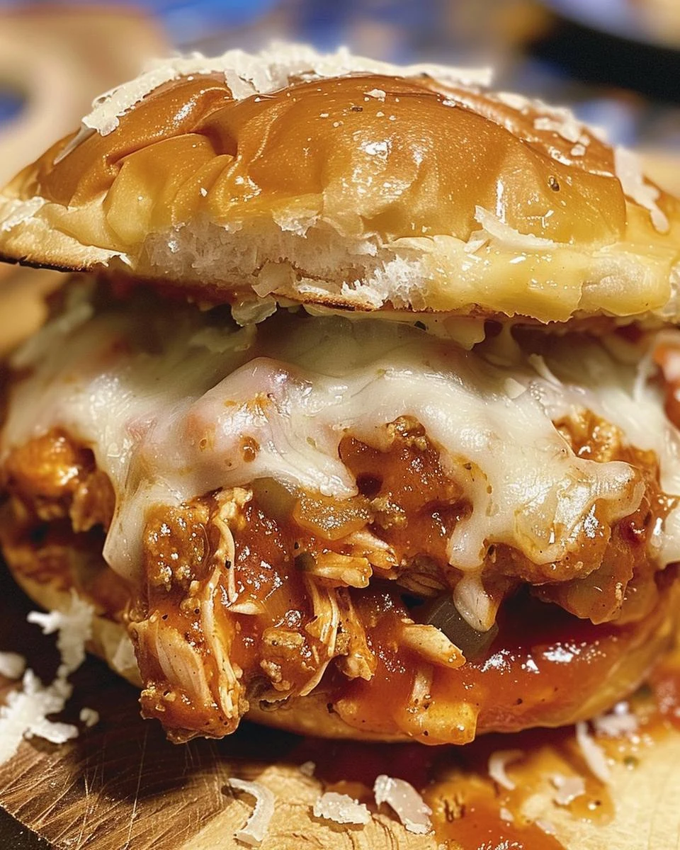 Delicious Chicken Parmesan Sloppy Joes Recipe finished dish