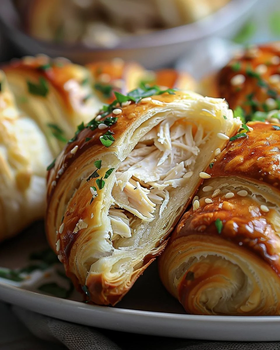 Delicious Chicken Stuffed Crescent Rolls Recipe finished dish
