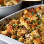 Delicious Chicken Stuffing Casserole Recipe finished dish