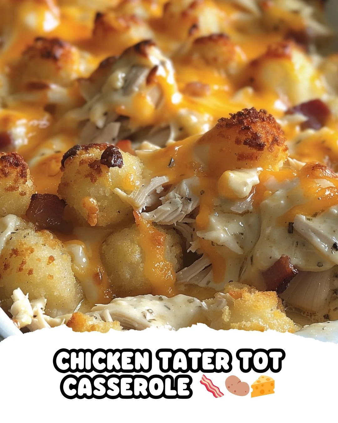 Delicious Chicken Tater Tot Casserole Recipe finished dish