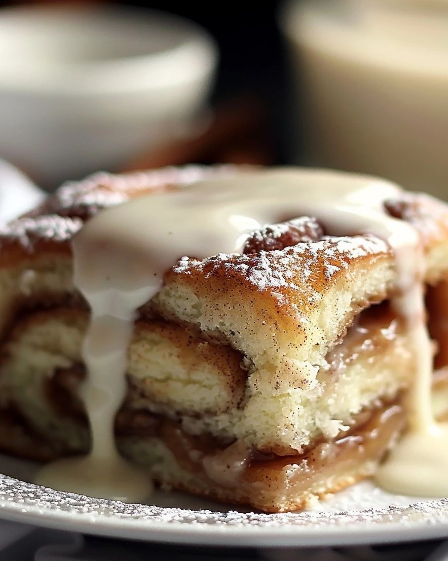 Delicious Cinnamon Roll Cake Recipe in 60 Minutes finished dish