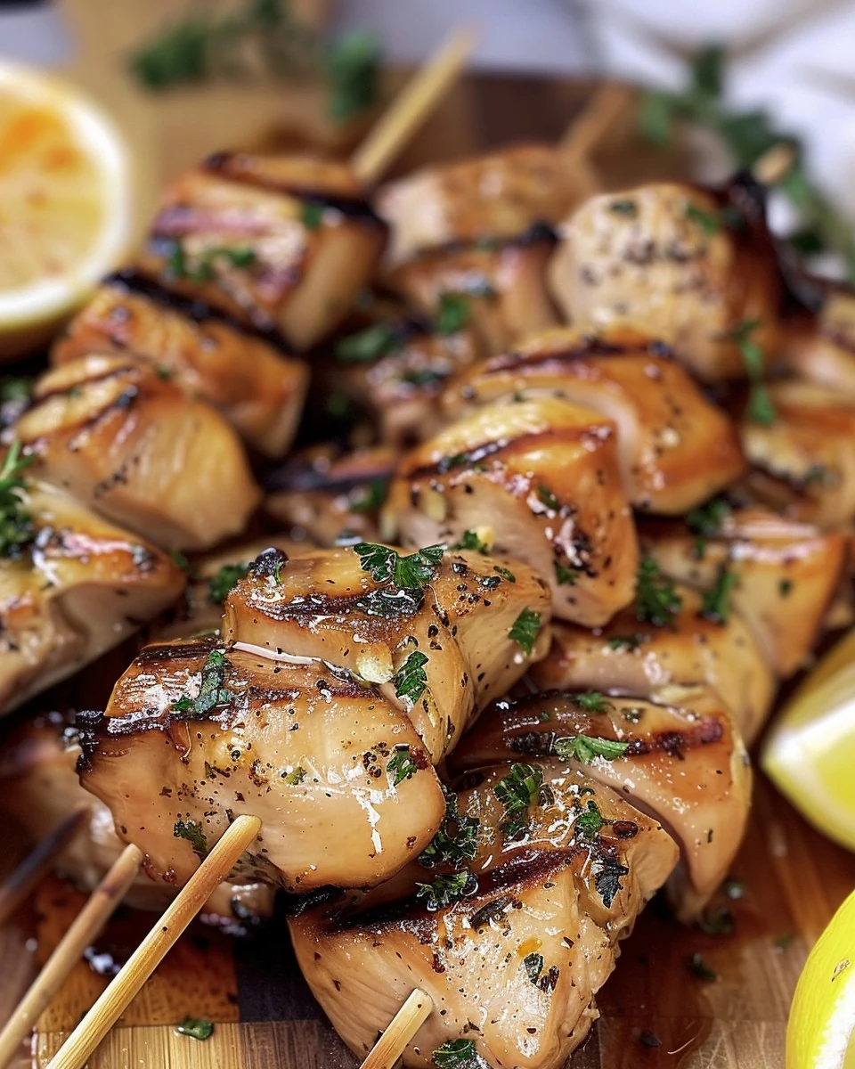 Delicious Citrus Herb Chicken Skewers Recipe finished dish