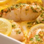 Delicious Cod in a Lemon Butter Tomato Sauce Recipe finished dish