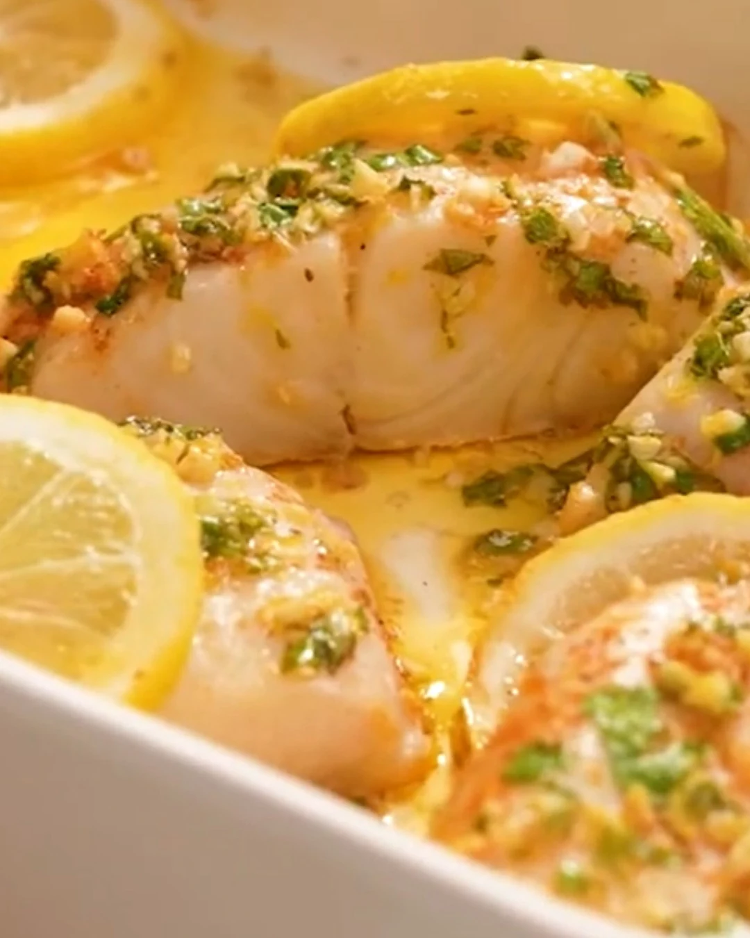 Delicious Cod in a Lemon Butter Tomato Sauce Recipe finished dish