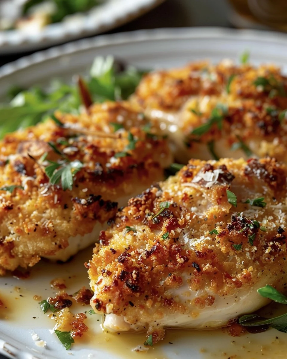 Delicious Copycat Longhorn Parmesan Crusted Chicken Recipe finished dish