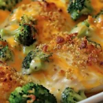 Delicious Cracker Barrel Broccoli Cheddar Chicken - OMG DONT LOSE THIS Recipe finished dish
