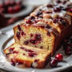Delicious Cranberry Orange Loaf Cake Recipe finished dish