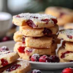 Delicious Cranberry Orange Shortbread Cookies Recipe finished dish