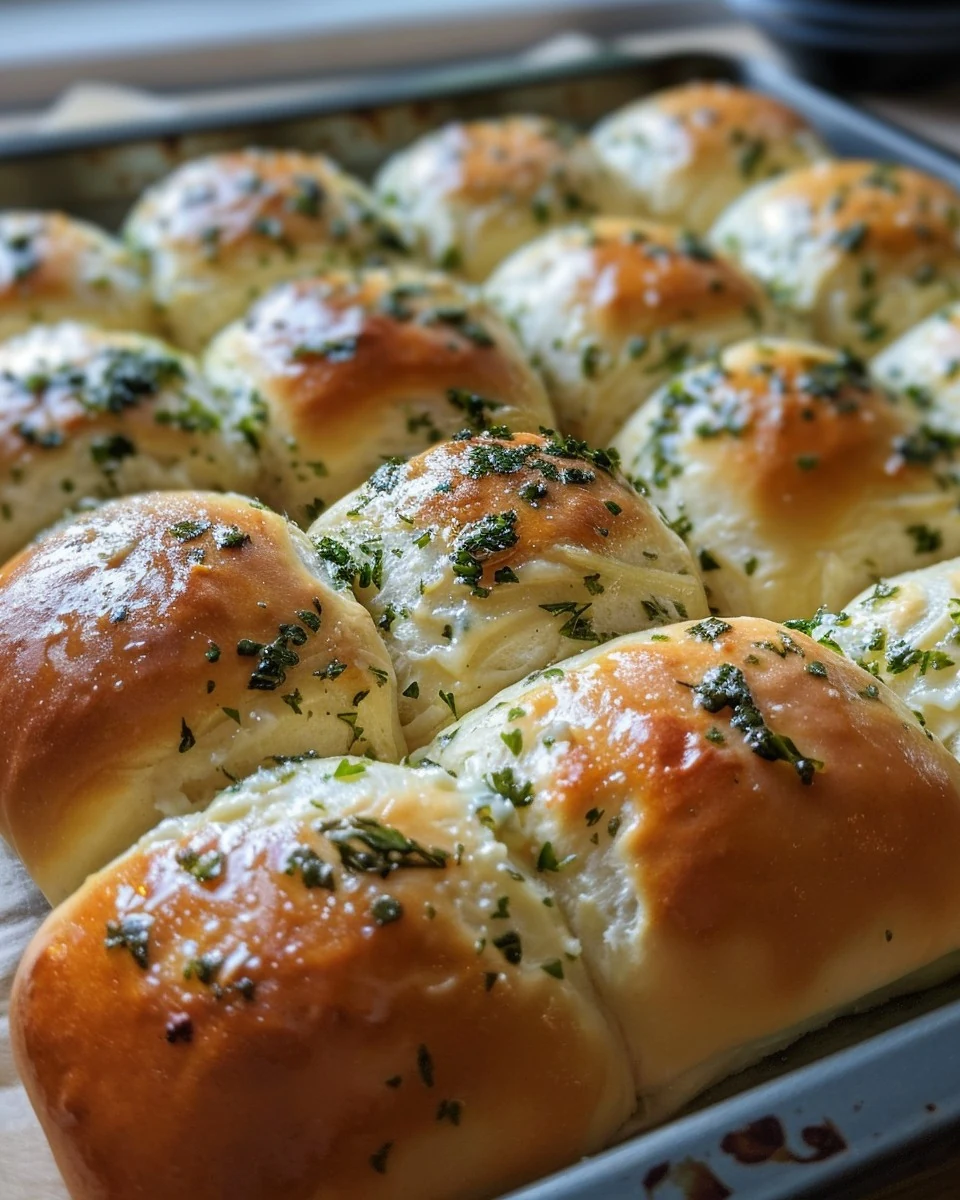 Delicious Cream Cheese Herb and Garlic Buns Recipe finished dish