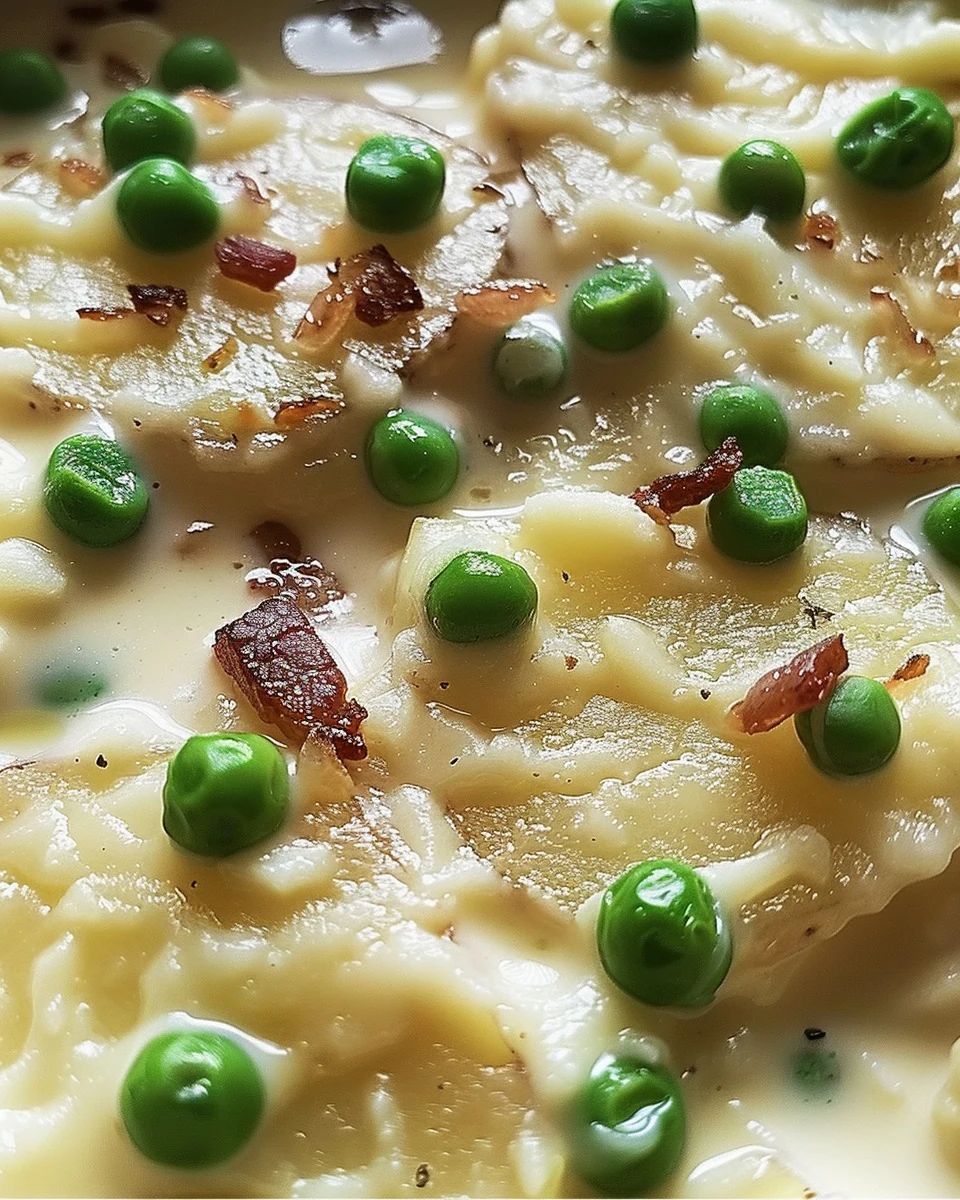 Delicious Creamed Potatoes and Peas Recipe