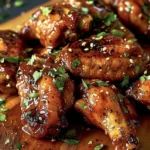 Delicious CREAMY CAJUN GARLIC BUTTER WINGS Recipe finished dish