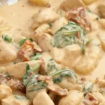 Delicious Creamy Gnocchi Chicken Skillet Recipe finished dish