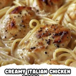Delicious Creamy Italian Chicken Pasta Recipe finished dish