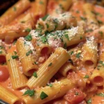 Delicious Creamy Tomato Rigatoni Recipe You’ll Love finished dish