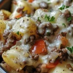 Delicious Crockpot Cheesesteak Potato Casserole Recipe finished dish