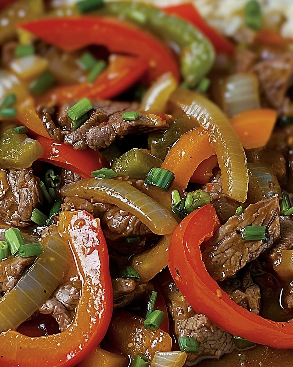 Delicious Crockpot Pepper Steak Recipe for Easy Meals finished dish