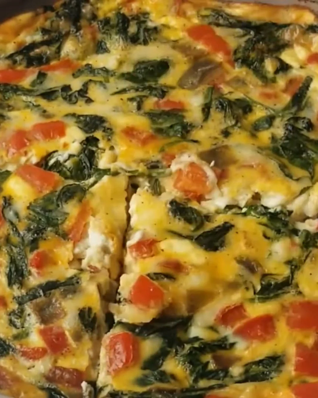 Delicious Crustless Spinach Quiche Recipe finished dish