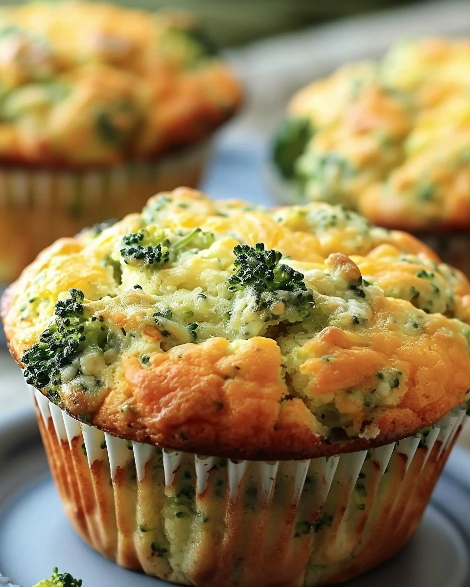 Delicious Delicious Broccoli Cheddar Muffins Recipe finished dish