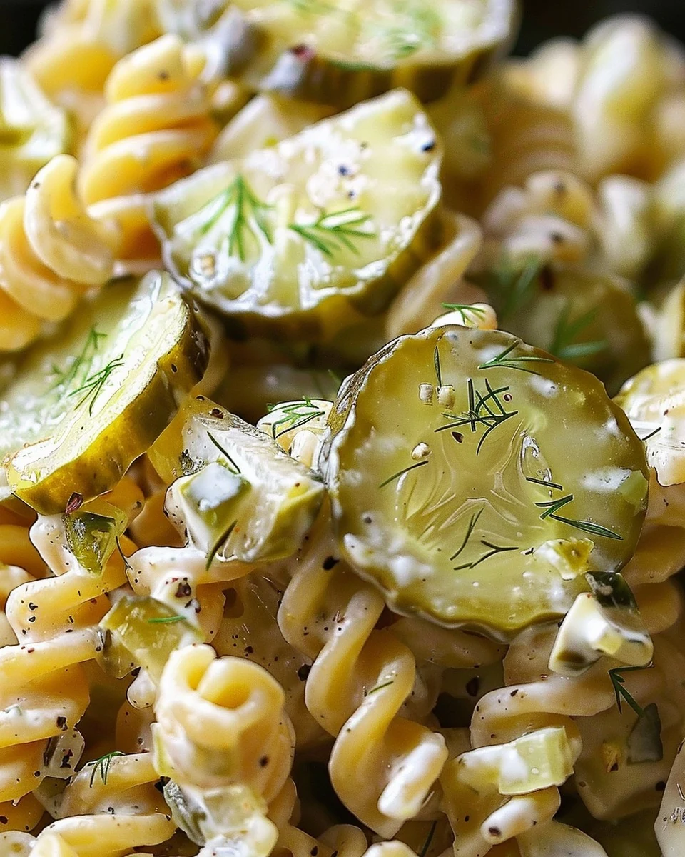 Delicious Dill Pickle Pasta Salad Recipe for Every Occasion finished dish