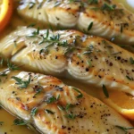 Delicious Fish Fillets in Orange Sauce Recipe finished dish