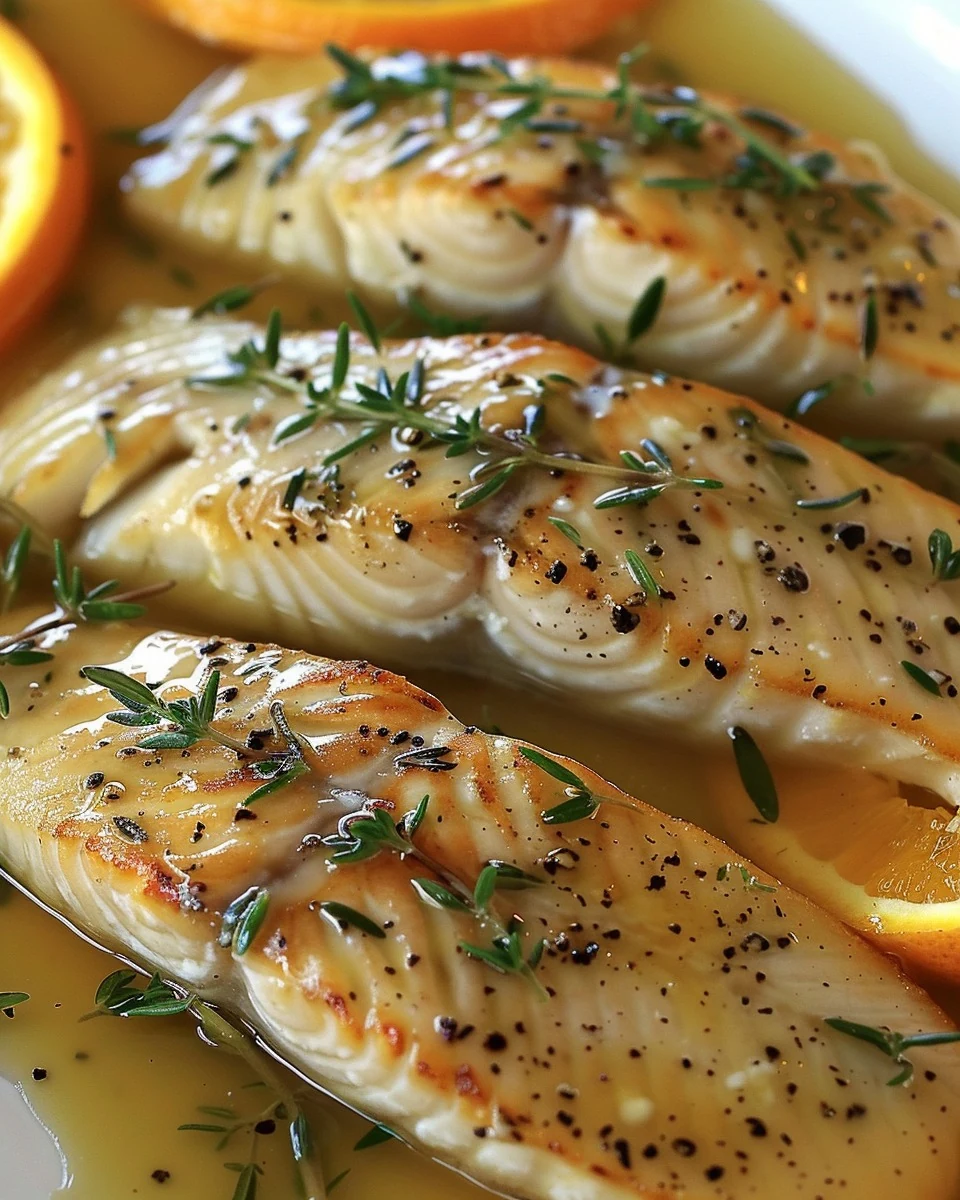 Delicious Fish Fillets in Orange Sauce Recipe finished dish