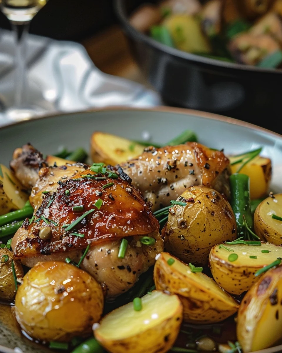 Delicious French-Style Chicken and Potatoes Recipe finished dish
