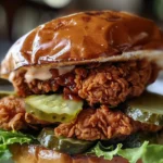 Delicious Fried Chicken and Homemade Pickle Relish Sandwich Recipe finished dish