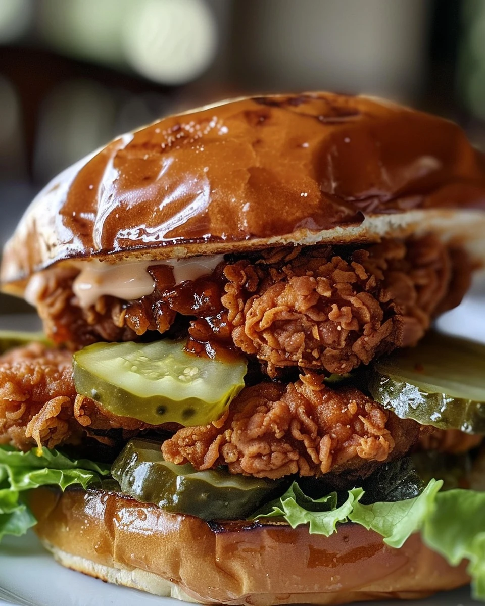 Delicious Fried Chicken and Homemade Pickle Relish Sandwich Recipe finished dish