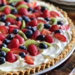Delicious Fruit Pizza with Strawberry Compote Recipe finished dish