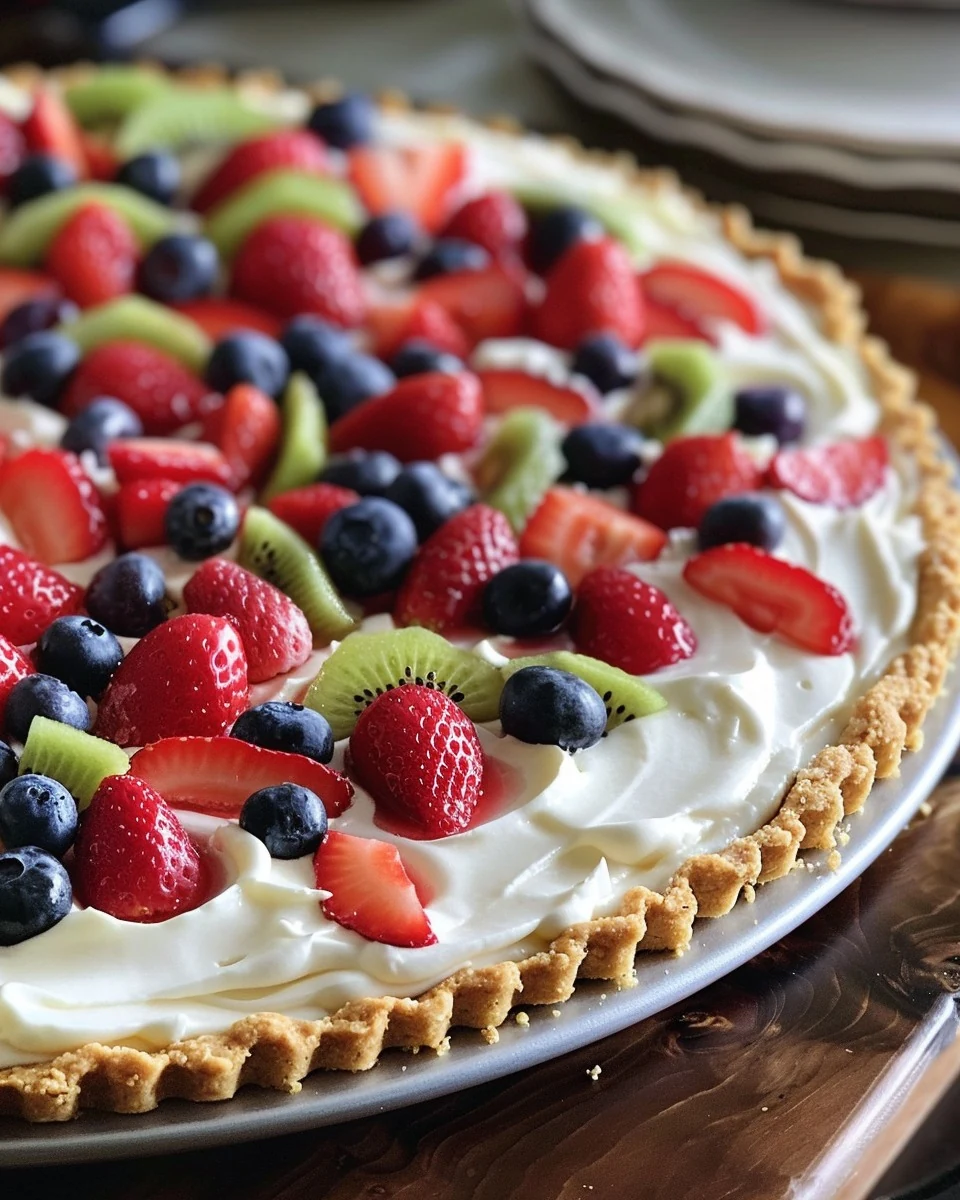Delicious Fruit Pizza with Strawberry Compote Recipe finished dish
