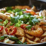 Delicious Ginger Chicken Udon Noodles Recipe to Try finished dish