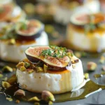 Delicious Goat Cheese Appetizer with Honey Fig Pistachios Recipe finished dish