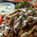 Delicious Greek Chicken Gyros Recipe for Your Dinner finished dish