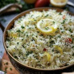 Delicious Greek Lemon Rice Recipe for a Fresh Side Dish finished dish