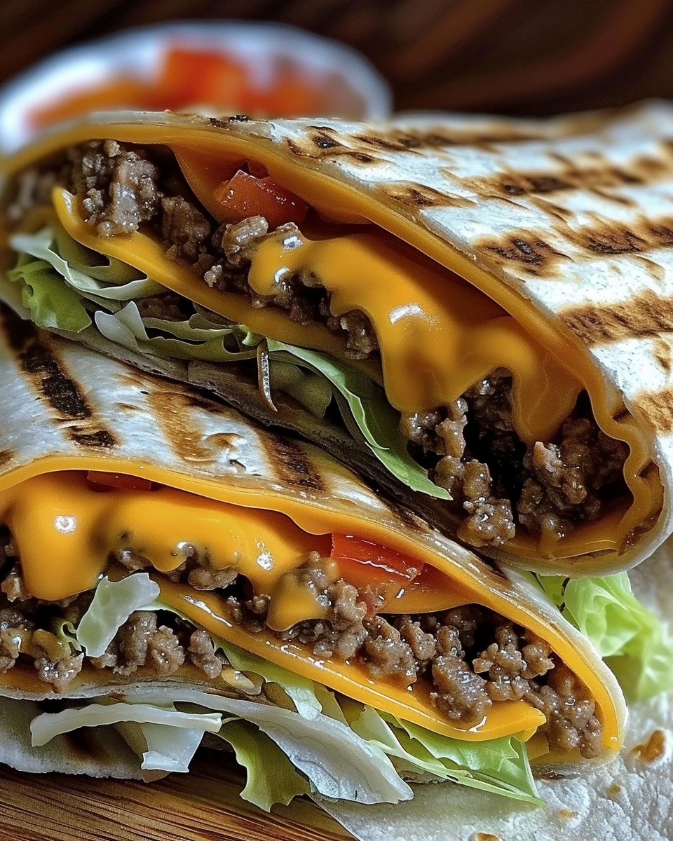 Delicious Grilled Cheeseburger Wraps Recipe to Try
