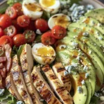 Delicious Grilled Chicken with Cobb Salad Recipe finished dish